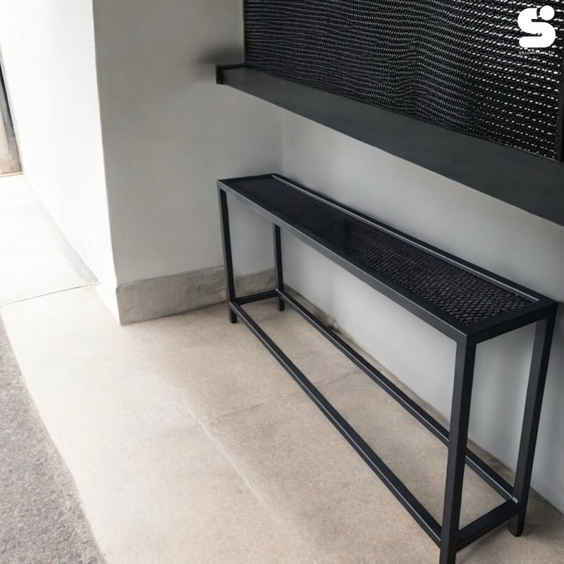 Multipurpose Iron Shelf | Minimalist Storage Rack | Essential Home Organizer | High Load-Bearing Metal Storage - ชั้นวาง/ตะกร้า - วัสดุอื่นๆ สีดำ