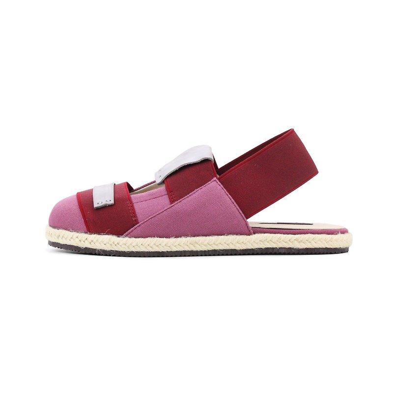 Bandage W1055 Coral - 涼鞋 - 棉．麻 粉紅色