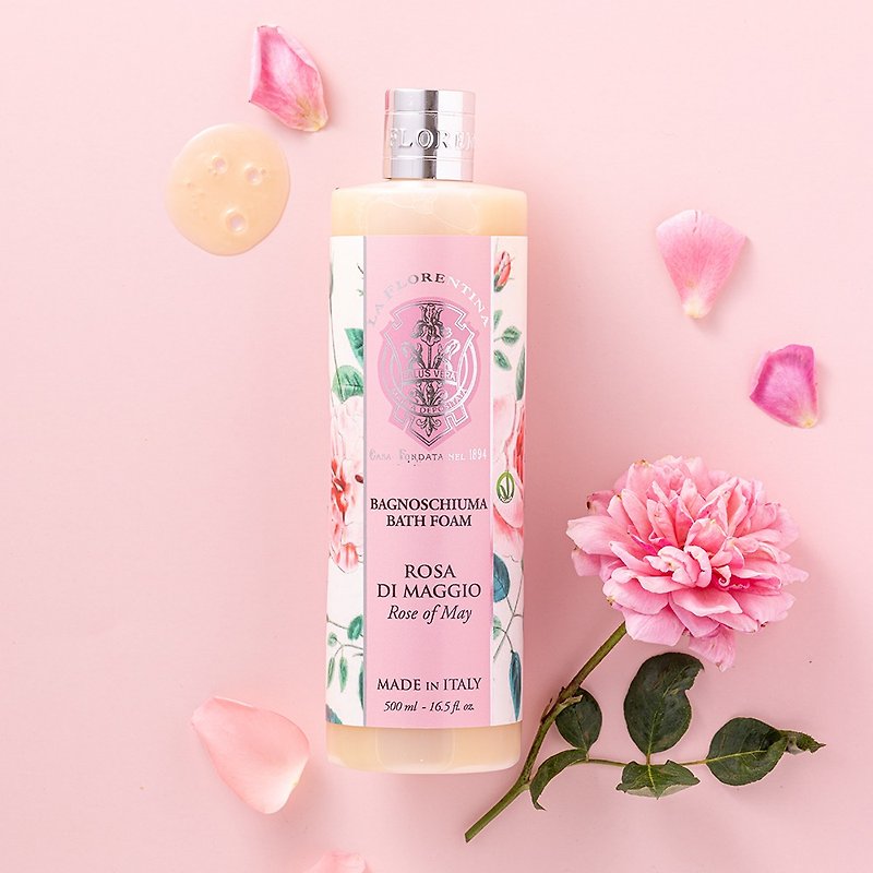 [Immediate item 79 Clearance] Italian Fragrance Shower Gel 500ml-May Rose - Body Wash - Other Materials Pink