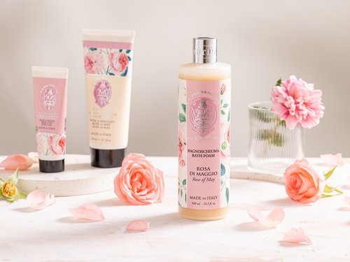 La Florentina Rose of May Shower Gel, Body Lotion and Hand Cream Set