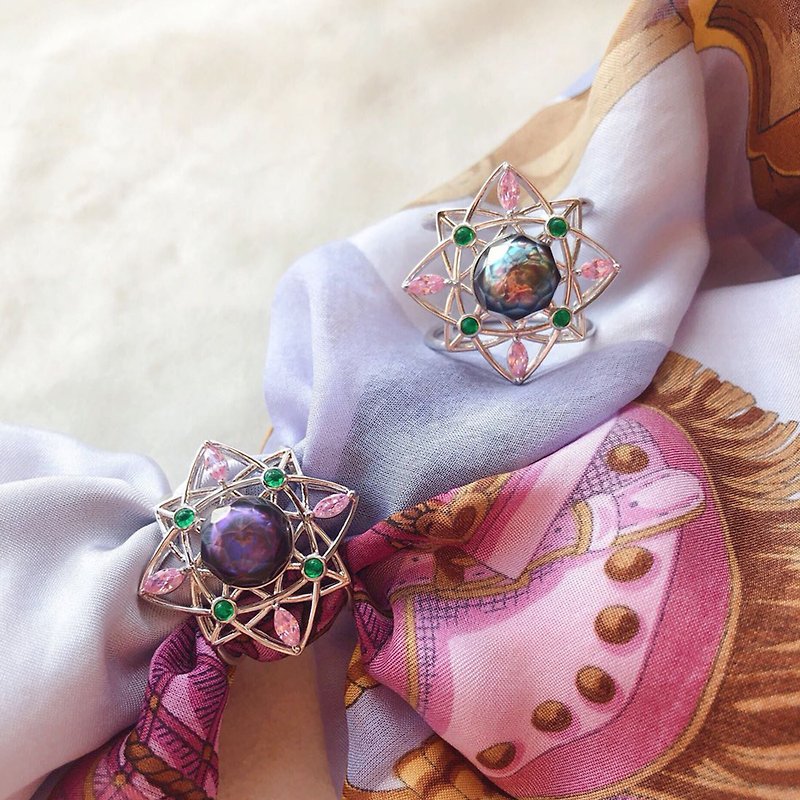 Byzantine dream   silk scarf - Other - Pearl 