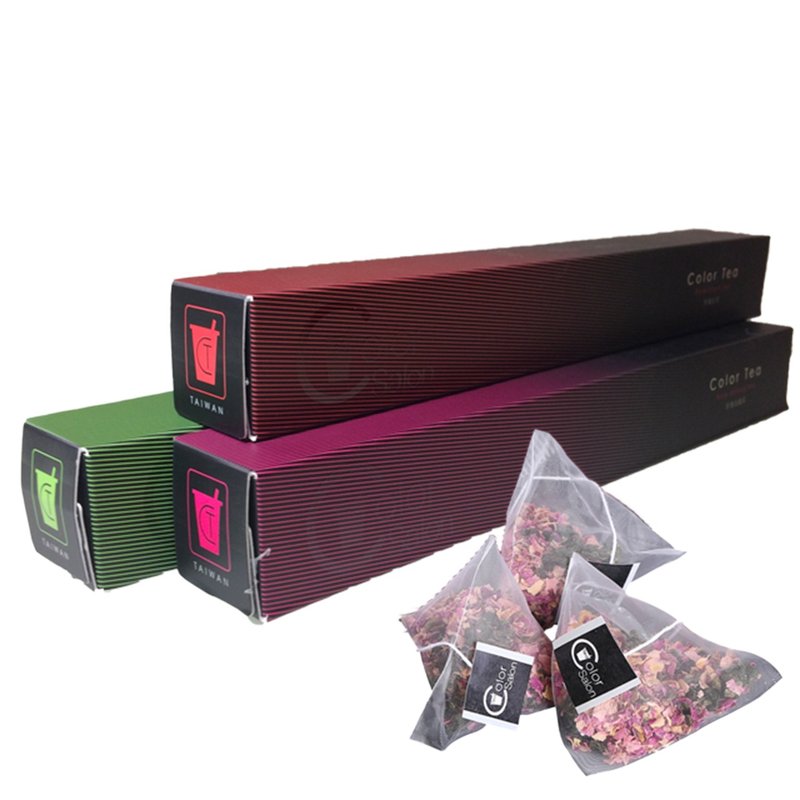 【九月買就送試喝包】-【Color Salon Tea】幸福3入組 - 茶葉/茶包/水果茶 - 植物．花 粉紅色