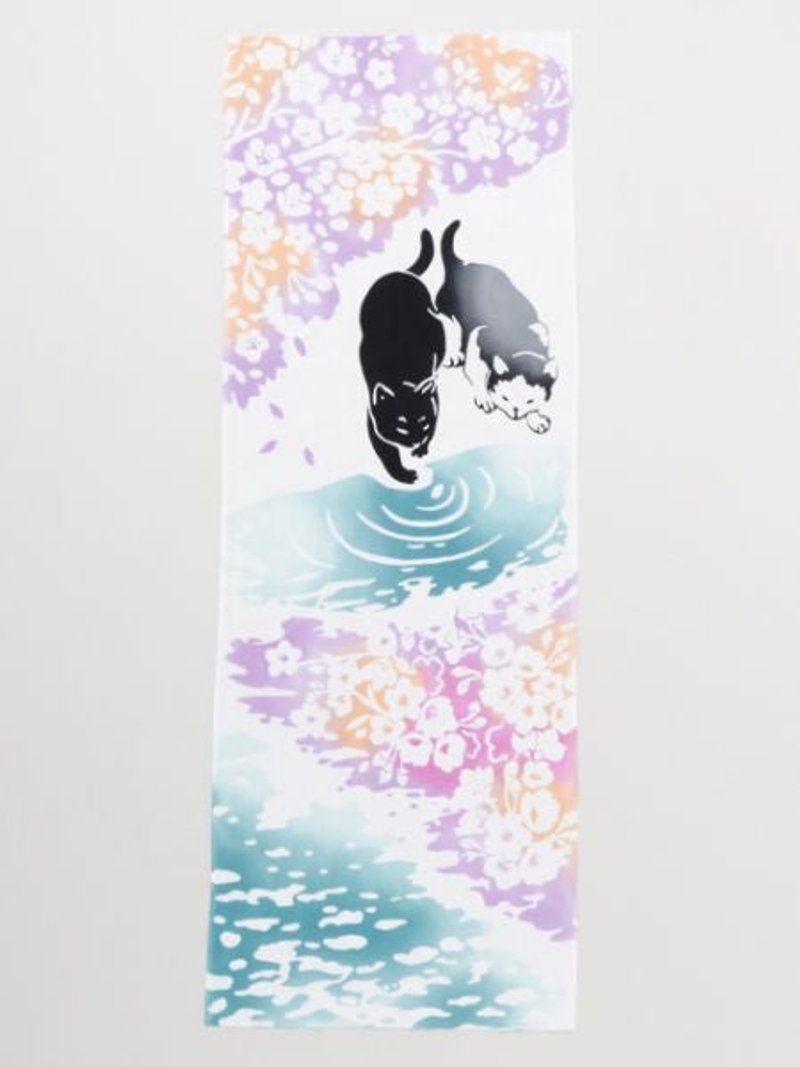 SAKURA Cat TENUGUI Towel - 毛巾/浴巾 - 其他材質 