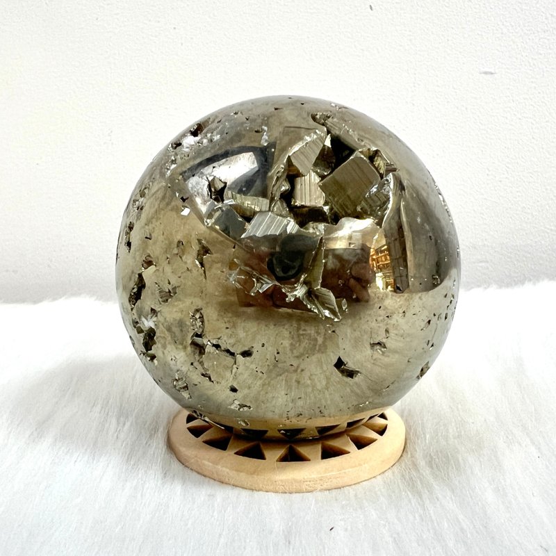 黃鐵礦球 | 水晶 | 水晶球 | 水晶擺件 - 擺飾/家飾品 - 水晶 金色