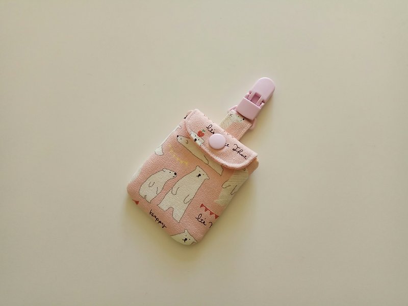 Pink polar bear Miyue gift, peace blessing bag, peace symbol bag - Baby Gift Sets - Cotton & Hemp Pink