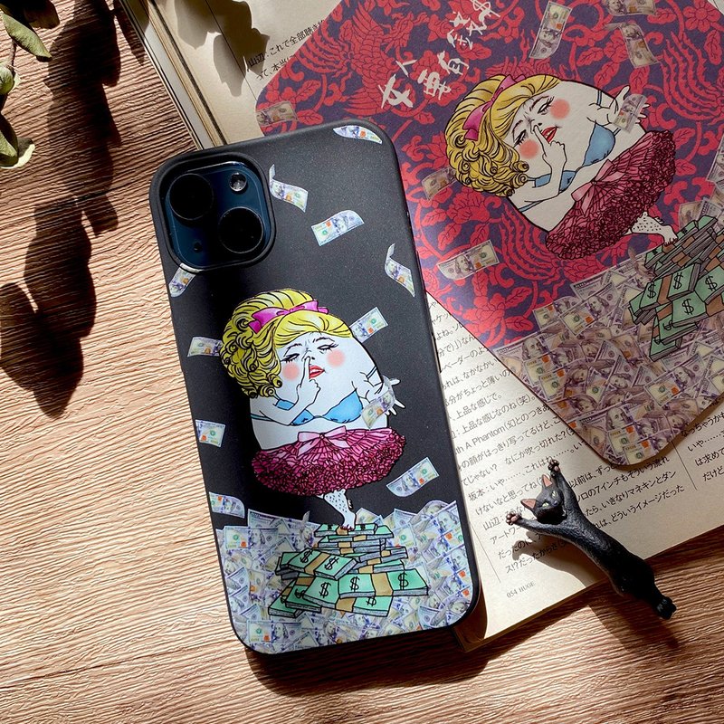 女人要有錢 - iPhone 手機殼 (全軟殼) - 手機殼/手機套 - 塑膠 黑色