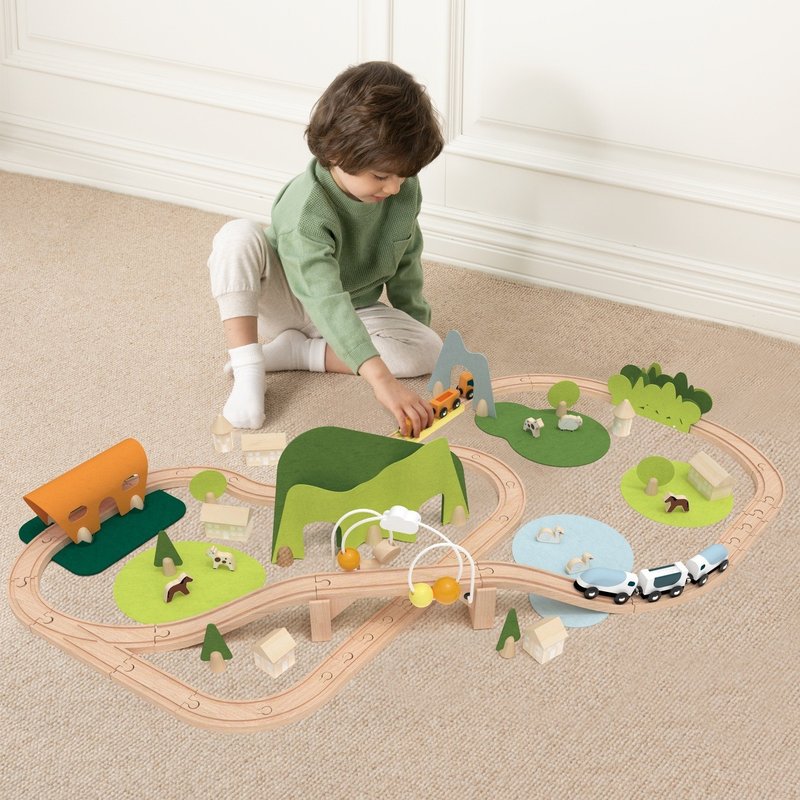 木遊小鎮火車組【兒童火車軌道 積木玩具 適合3歲以上】 - 寶寶/兒童玩具/玩偶 - 木頭 多色