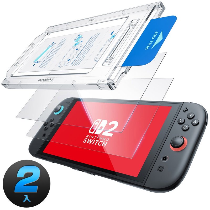 SUPCASE Nintendo Switch 2 鋼化玻璃螢幕保護貼x2入 - 平板/電腦保護殼/保護貼 - 玻璃 透明