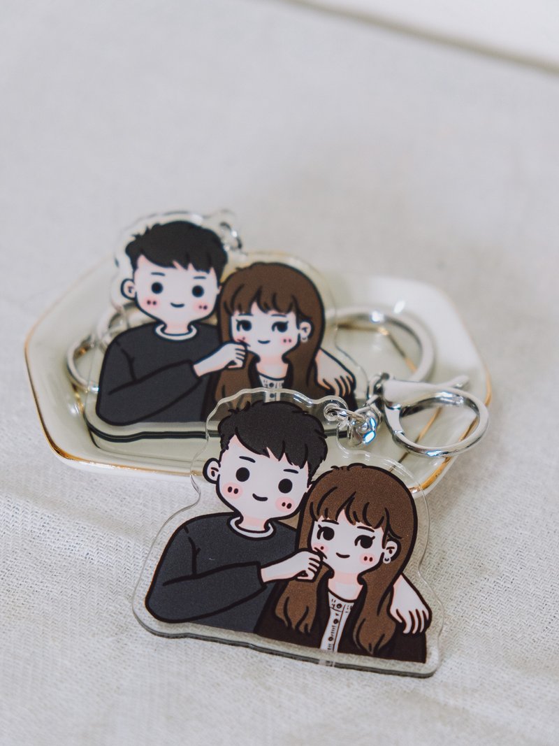 Personalised Acrylic Keychain ⋯Custom Portraits - Keychains - Other Materials 