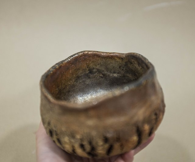 生活陶 圓圓的手感爆裂碗 可作花盆水盂或置物碗 設計館慢來 花瓶 陶器 Pinkoi