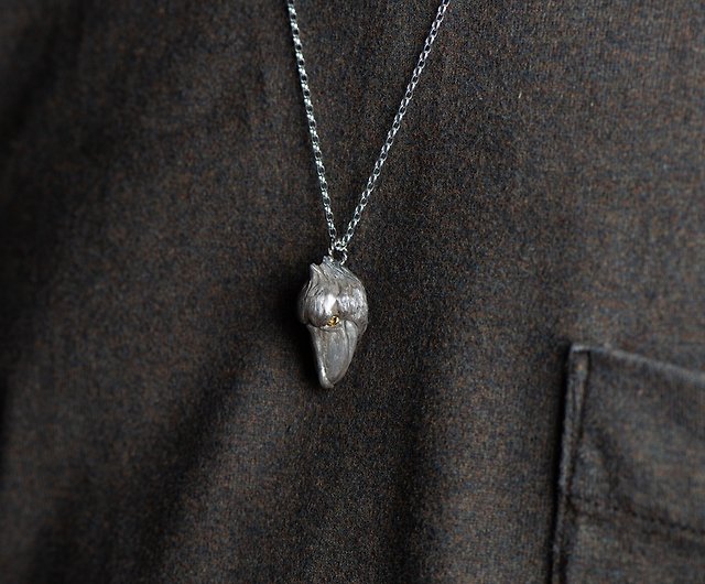 Gaze crisp shoebill necklace Silver - Shop zetta Necklaces - Pinkoi