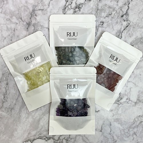 璃珠 RIJU 水晶凈化消磁碎石-黃水晶 紫水晶 草莓晶 灰月光 辦公室裝置擺飾