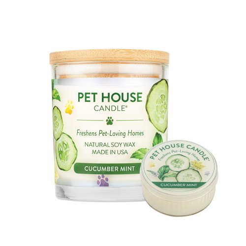 毛寵世代旗艦店 【美國PET HOUSE】室內除臭寵物香氛蠟燭-黃瓜薄荷