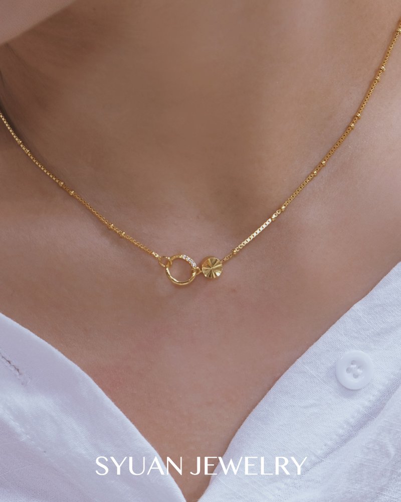 SYUAN JEWELRY | Be around me— 鍍18K鋯石項鍊 - 項鍊 - 其他金屬 
