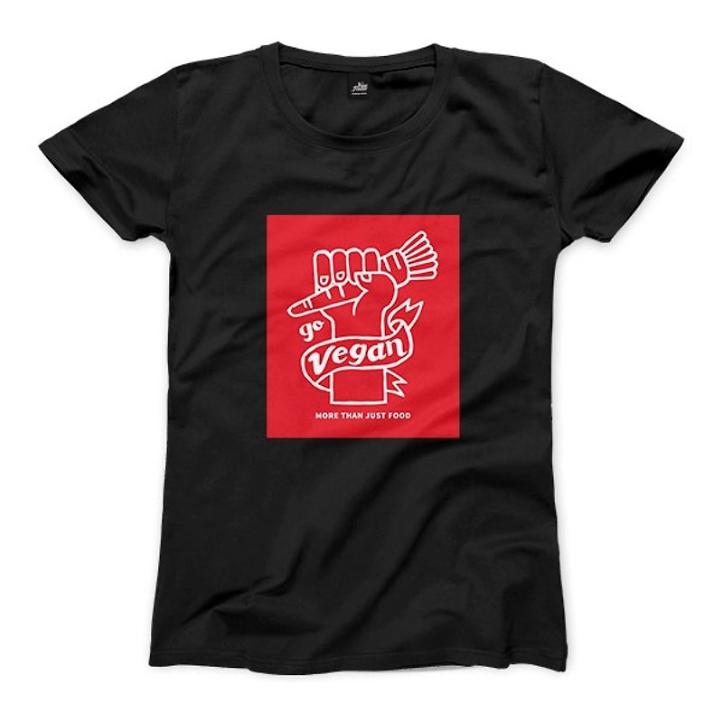 Go Vegan -! Black - Women's T-Shirt - Women's T-Shirts - Cotton & Hemp 