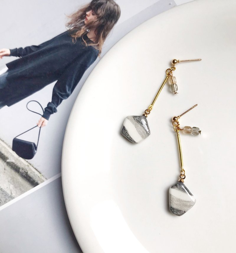 遠景 - 手作/手繪耳環 - 耳環/耳夾/耳骨夾 - 其他材質 多色