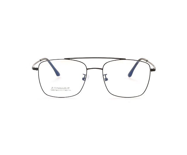鈦絲雙樑眼鏡 文青必備款 免費升級uv4抗藍光鏡片 設計館跌破眼鏡 Queue Eyewear 眼鏡 眼鏡框 Pinkoi