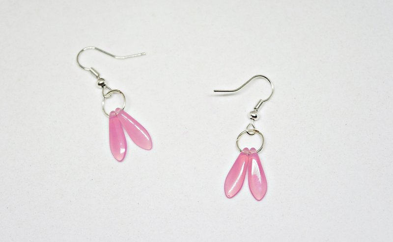 Alloy*Pink drop*_hook earrings➪Limited X1 - Earrings & Clip-ons - Other Metals Pink