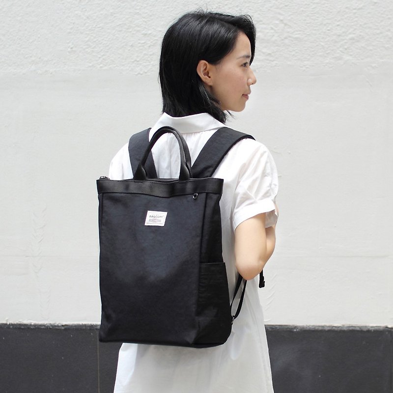 Prudence Portable Backpack(14 Laptop OK)-Black_100448 - กระเป๋าเป้สะพายหลัง - วัสดุกันนำ้ สีดำ