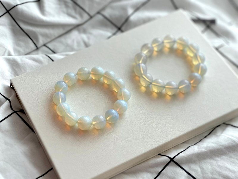 [Libra Scorpio|October] Opal pure bead bracelet attracts wealth, love, and Cupid - สร้อยข้อมือ - เครื่องประดับพลอย ขาว