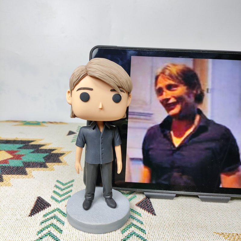 Handmade custom-made American Funko Pop self-portrait doll boyfriend and husband birthday gift - ตุ๊กตา - ดินเหนียว หลากหลายสี