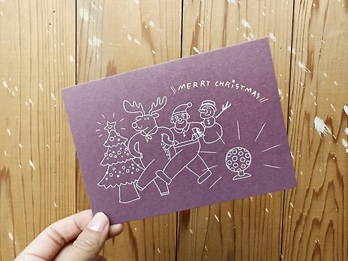 好日吉 WorkShop (二入) ㄧ起跳舞吧 / 聖誕老公公與麋鹿雪人 - 聖誕明信片