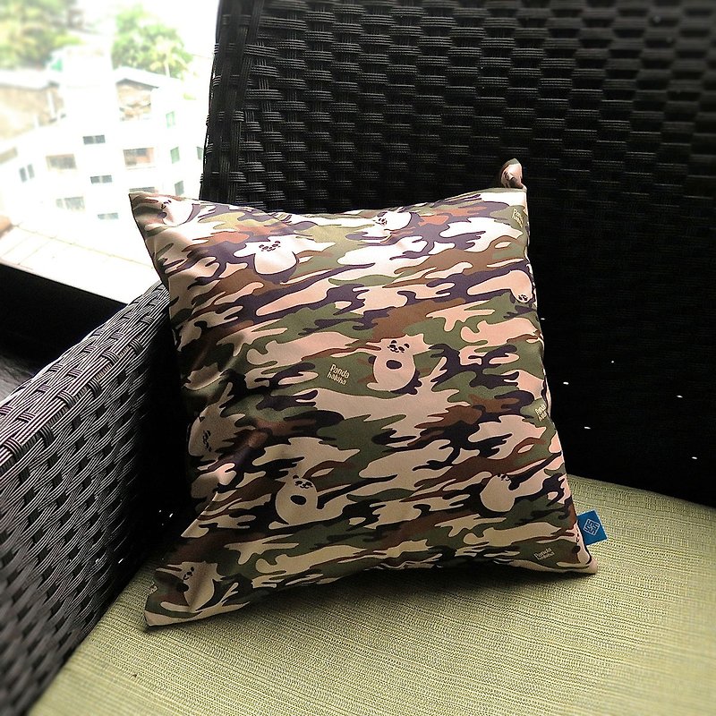 Panda Camouflage Guchen/Pillow/Cushion/Pillow *Send Cotton Core Home Decoration Boy Gift - หมอน - เส้นใยสังเคราะห์ สีเขียว