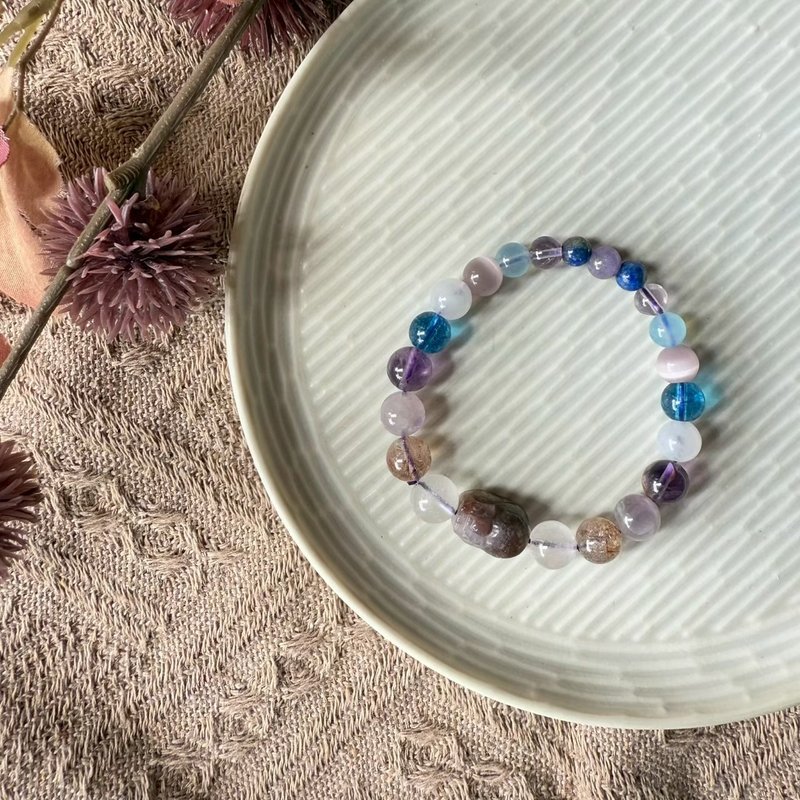 Lucky Aurora 23 Pixiu Elastic Bracelet - สร้อยข้อมือ - คริสตัล 