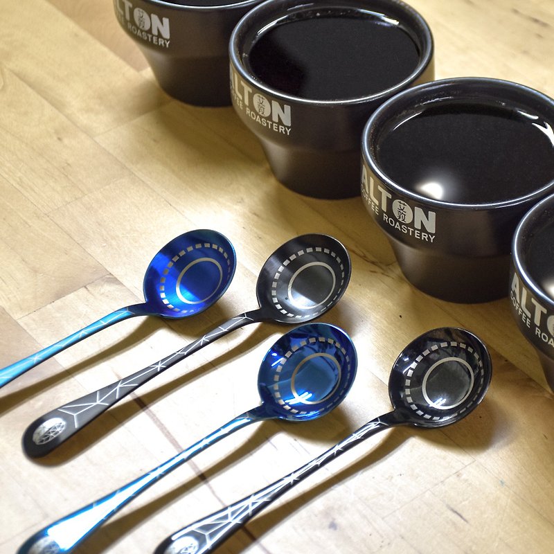 艾暾咖啡 杯測專用匙 杯測指示 杯測神器 鍍鈦杯測匙 - 咖啡壺/咖啡周邊 - 其他金屬 黑色
