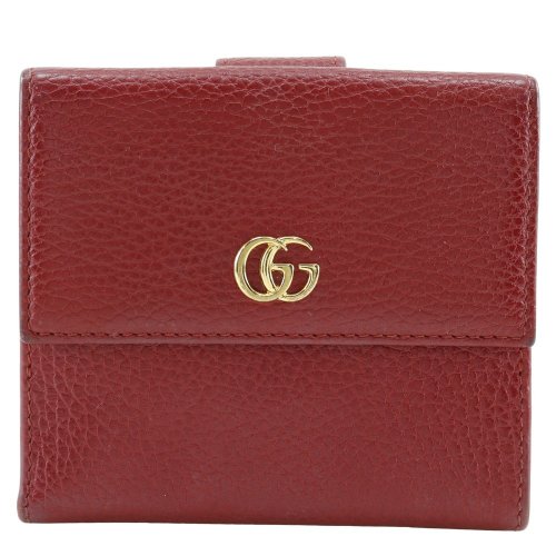 【週末セール】【GUCCI】マーモント 赤 二つ折り財布 日本直送】グッチGUCCI GGマーモント二つ折り財布456122 レザー