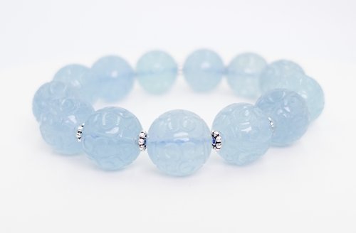 寶麗金珠寶 寶麗金珠寶-天然海水藍寶手珠