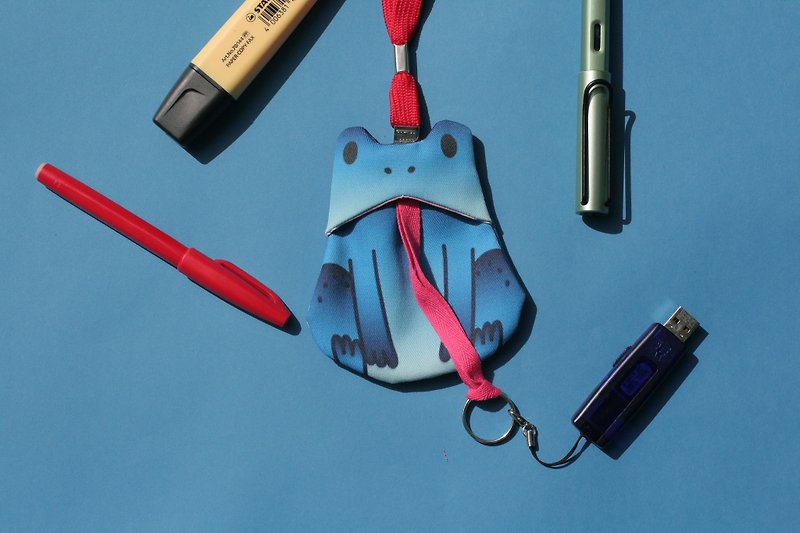Handmade Blue Frog Key Keeper - 其他 - 聚酯纖維 藍色