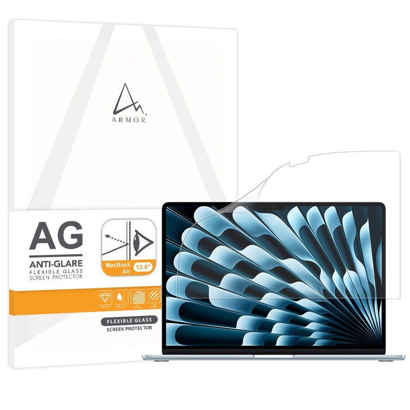 ARMOR MacBook Air 13.6 軟性玻璃防眩光濾藍光螢幕保護膜 - 電腦配件 - 其他材質 