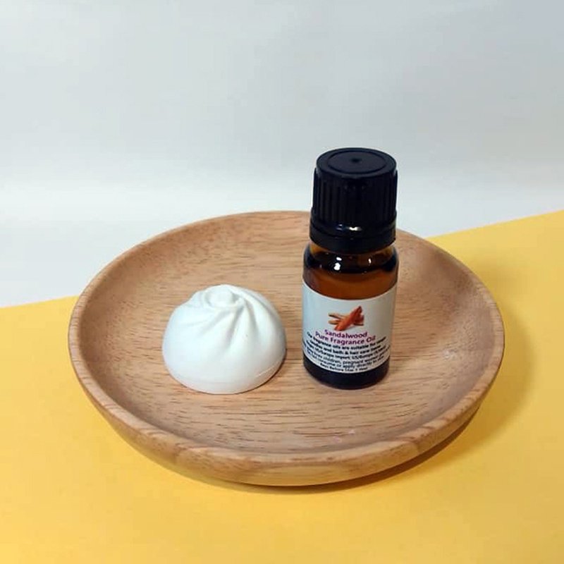造型擴香石配香薰油(檀香) - 香氛/精油/擴香 - 其他材質 咖啡色