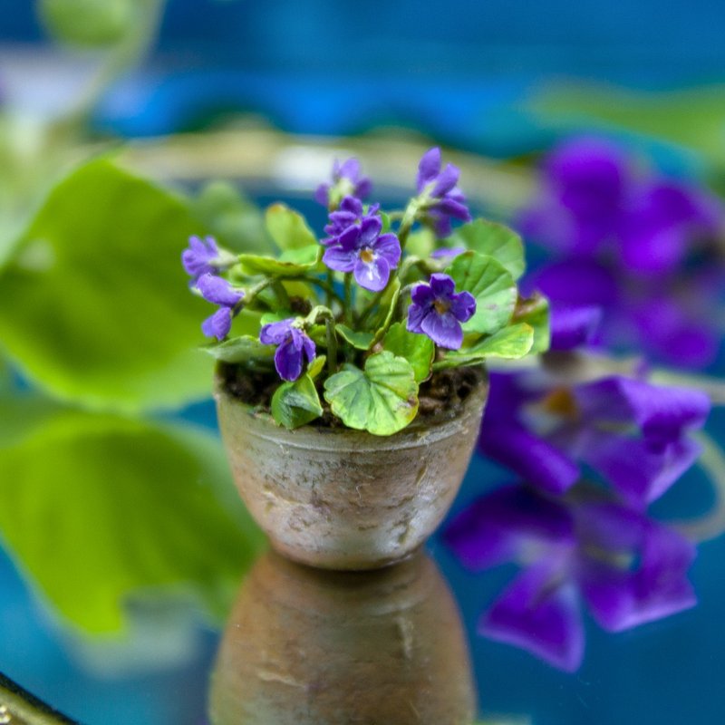 TUTORIAL Miniature wild pansies with air dry clay | PDF + video - 手工藝教學/工具書 - 其他材質 