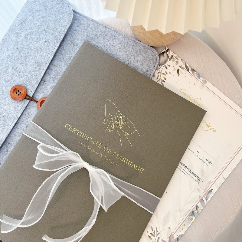 燙金結婚書約套組│戶政事務所可用│格紋松綠色│結婚書約 - 結婚書約 - 紙 