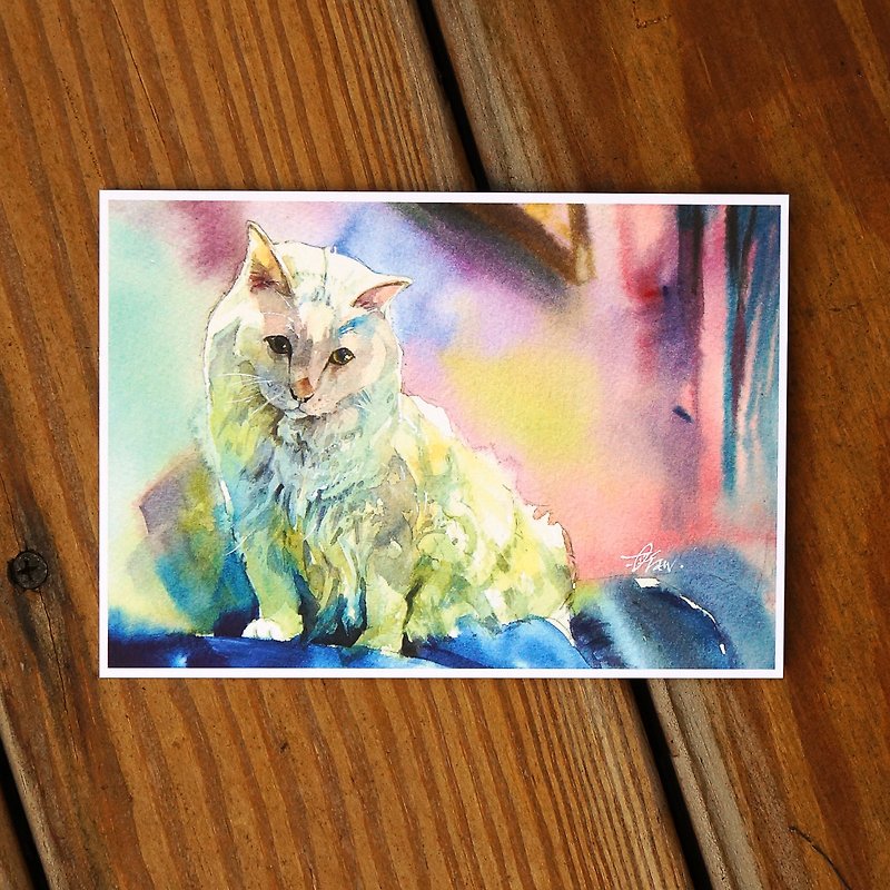 Watercolor Painted Hair Series postcard - Fantasy - การ์ด/โปสการ์ด - กระดาษ หลากหลายสี