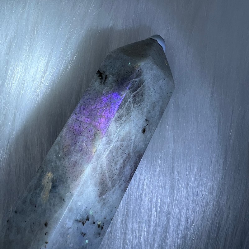 紫光拉長石柱 | 水晶 | 水晶柱 | 水晶擺件 - 擺飾/家飾品 - 水晶 灰色