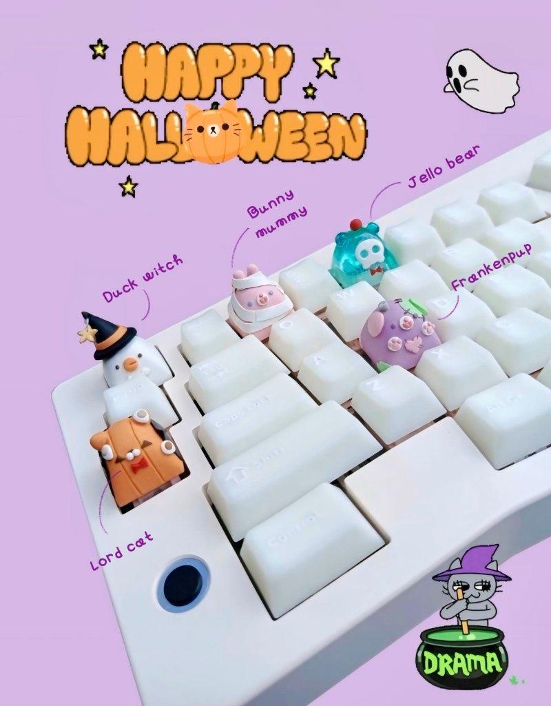 Spooky keycap : Halloween collection - 電腦配件 - 陶 多色