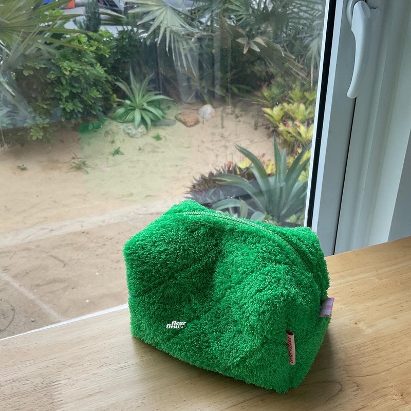 Botega Terry Pouch - 化妝包/收納袋 - 棉．麻 綠色