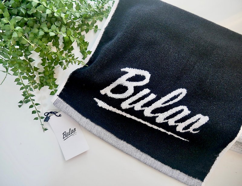 Bulao | Not old dream towel - ผ้าขนหนู - ผ้าฝ้าย/ผ้าลินิน สีดำ