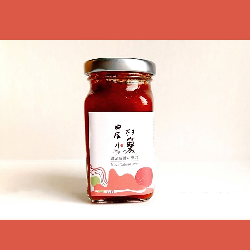Red wine stuffed tomato jam-rural love - แยม/ครีมทาขนมปัง - แก้ว สีแดง