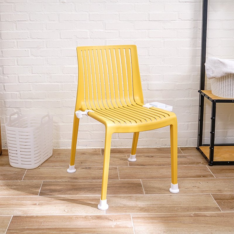 【Lagoon洗澡椅(無扶手)】附蓮蓬頭架/盥洗用品盒 安全靠背/防滑 - 椅子/沙發 - 其他材質 