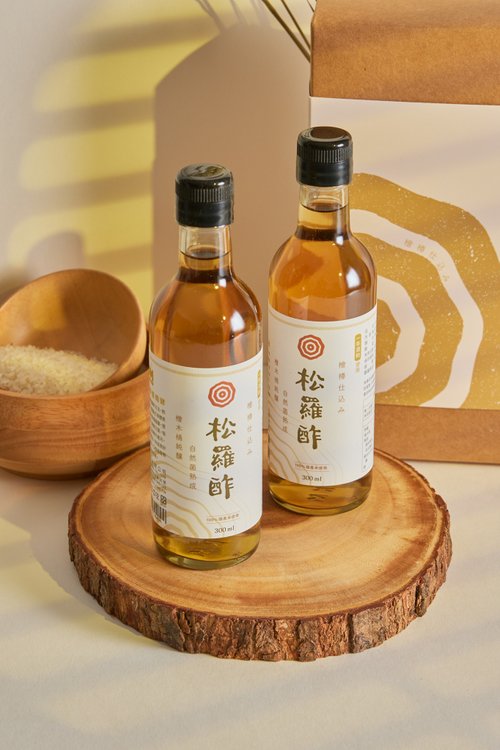 穀盛 松羅酢禮盒 檜木桶釀造 300mlx2瓶 母親節 送禮首選