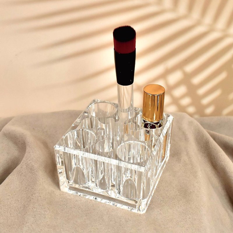 Clear Acrylic Makeup Brushes Organizer - Storage - Acrylic Transparent