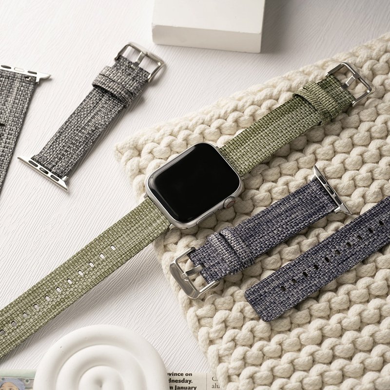 Apple watch - 【涼涼夏日】混色編織 蘋果錶帶 - 錶帶 - 其他材質 
