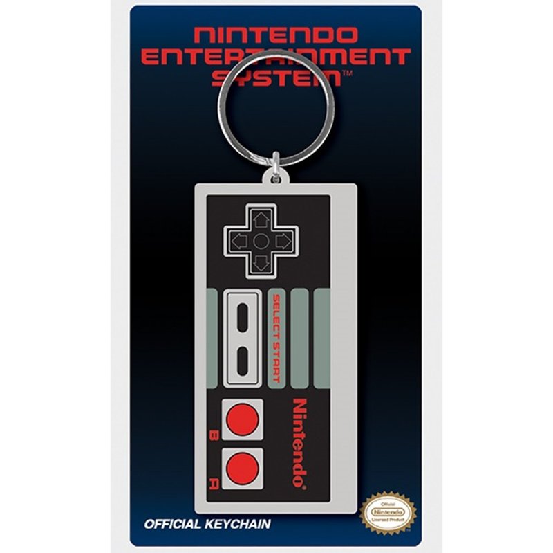 【Nintendo】Nintendo nostalgic NES handle shape imported key ring - Keychains - Other Materials Multicolor