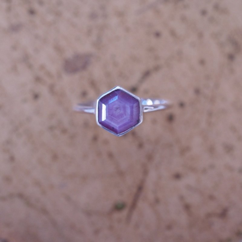 天然紅寶石 粉紅色剛玉 Star Sapphire Ruby Sterling Silver - 戒指 - 寶石 紅色