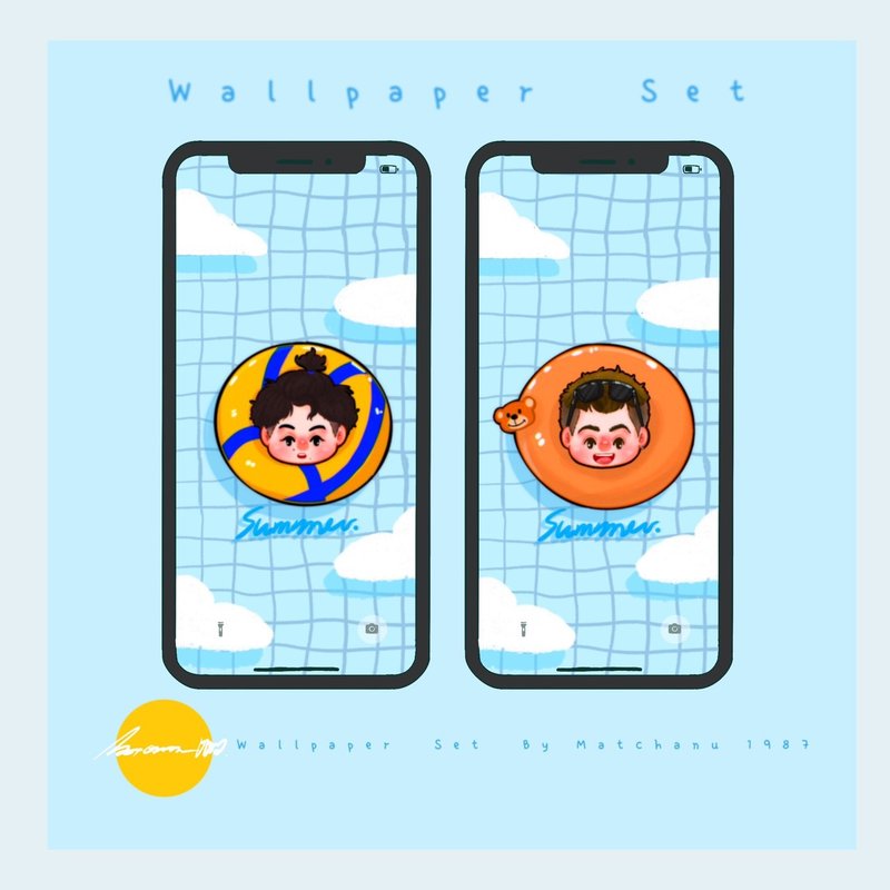 digital picture phone wallpaper boy in summer - 電腦手機桌布/貼圖/App 圖示 - 其他材質 