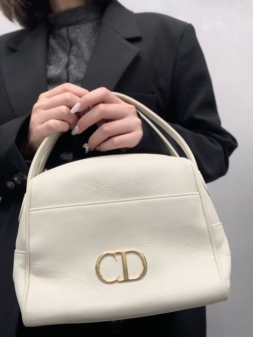 クリスチャンディオール　CD レザー　ハンドバッグ Christian Dior クリスチャンディオール ハンドバッグ CDロゴ